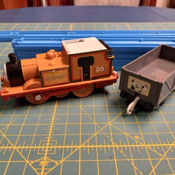 TOMY Train Stepney  and Troublesome Truck (4 straight pieces of track) - Picture 1 of 6
